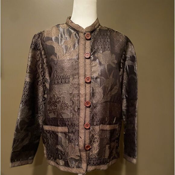 Tudor Court Tapestry Blazer Jacket Size Medium Classic Blazer Dressy - Picture 2 of 15